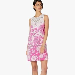 NWT Lilly Pulitzer Nala Soft Shift Dress
Size 2 Resort White Pink Lace Summer